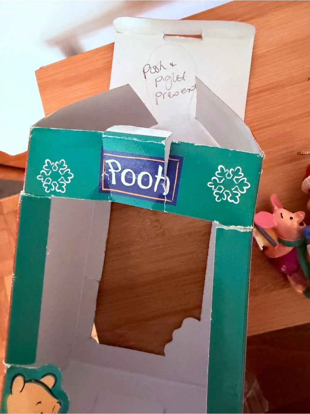 Vintage Disney Pooh & Piglet Christmas Ornament - Holiday Collectible!